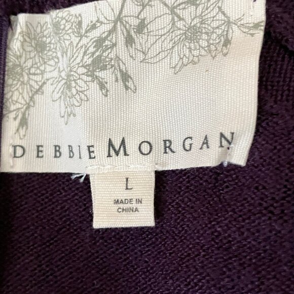 DEBBIE MORGAN Victorian purple Long sleeves Zip back Ladies' Sweater/Pullover  L - Picture 3 of 11